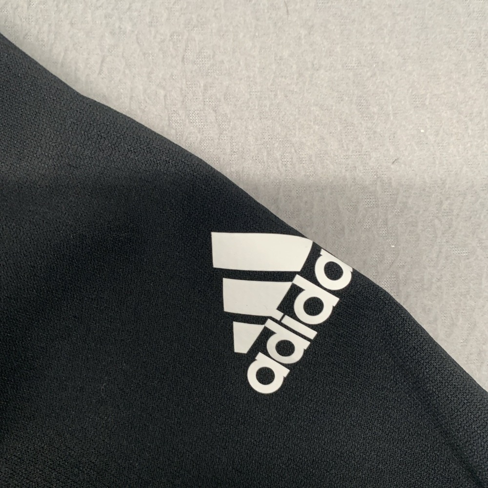 Adidas Mens Response 1/4 Zip Black Sweatshirt Large Wicking Quick Dry Activewear - Picture 2 of 14